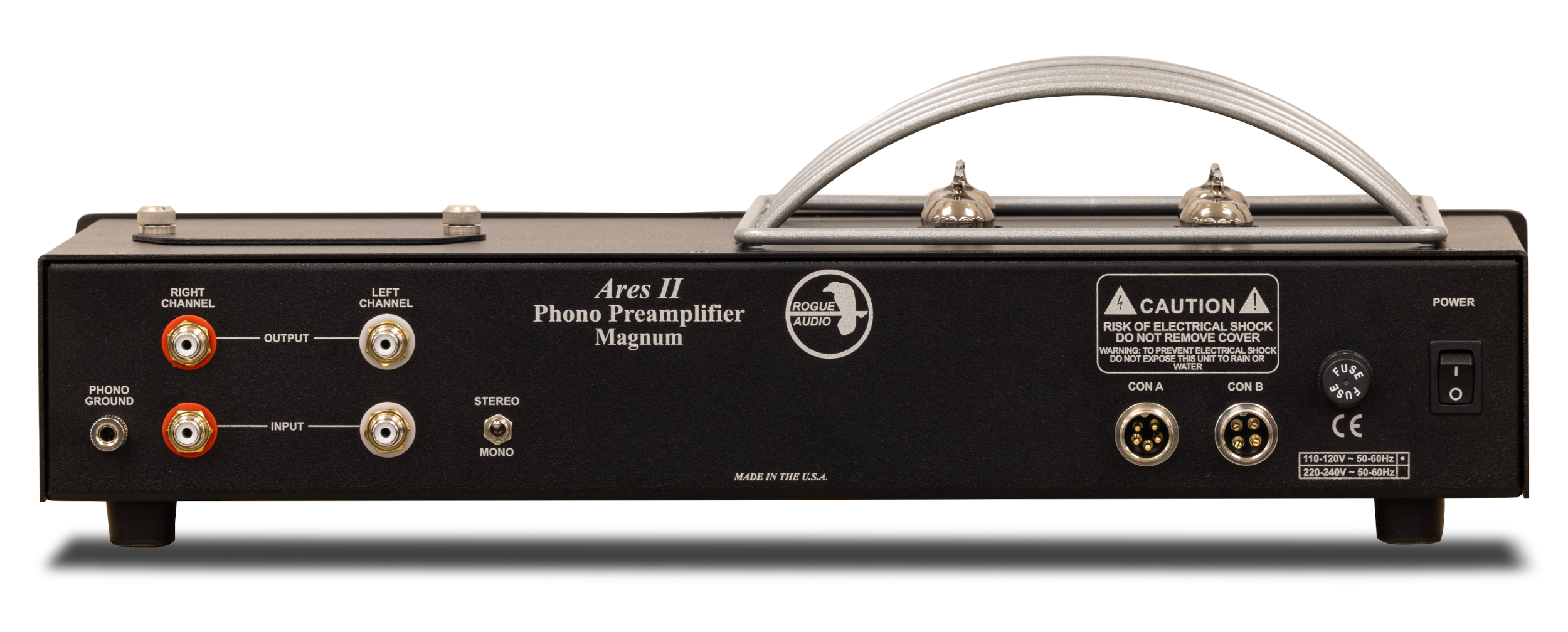 Rogue Audio Ares II Tube Phono Preamplifier, rear panel