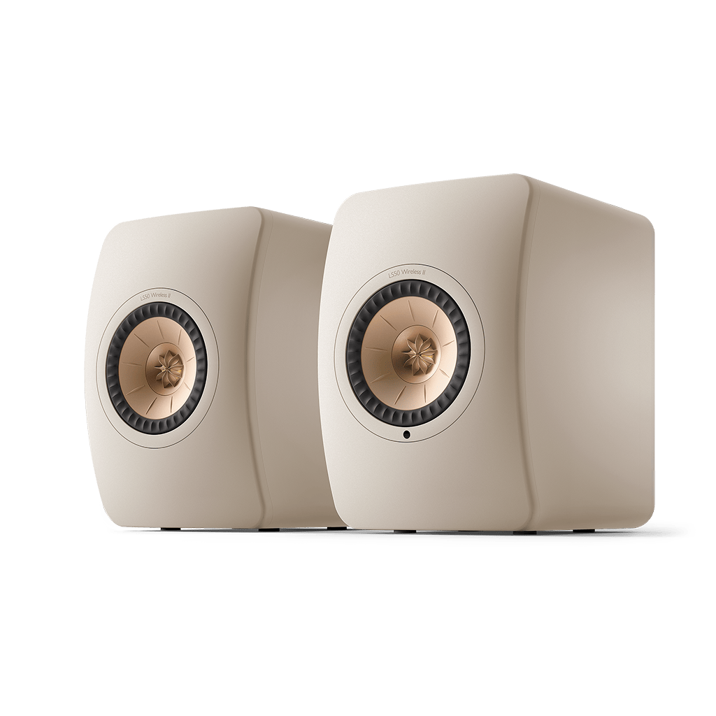 KEF LS50 Wireless II Speakers (Pair) in Sand Shell