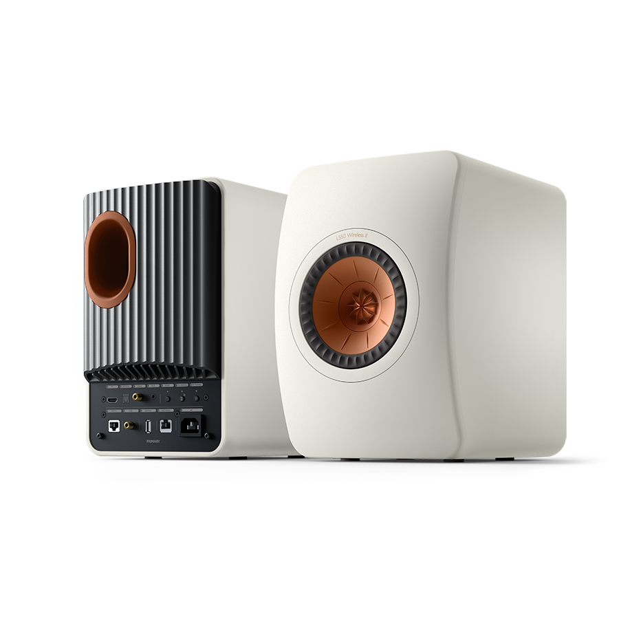 KEF LS50 Wireless II Speakers (Pair) in Mineral White