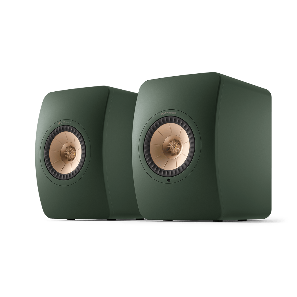 KEF LS50 Wireless II Speakers (Pair) in Moss Green