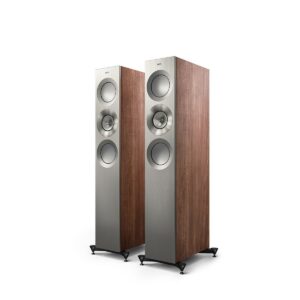 KEF Reference 3 Meta Floorstanding Speakers (Pair) in Satin Walnut/Silver